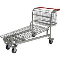 Nestable Wire Cart, Steel, 28-3/4" x 37-1/16" x 59-5/8", 275 lbs. Capacity GTA Hardware Inc