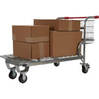 Nestable Wire Cart, Steel, 28-3/4" x 37-1/16" x 59-5/8", 275 lbs. Capacity GTA Hardware Inc
