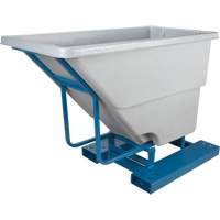 Self-Dumping Hopper, Polyethylene, 5/8 cu.yd., Grey GTA Hardware Inc
