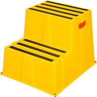 Escabeau industriel, 2 marches, 26" x 22-7/16" x Hauteur 19-11/16" GTA Hardware Inc