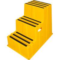 Industrial Step Stool, 3 Steps, 34-13/16" x 22-7/16" x 28-1/2" High GTA Hardware Inc