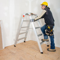 Poste de travail chevalet de sciage portatif, Cadre Aluminium, 12-1/4" p x 56" h GTA Hardware Inc