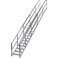 SmartStairs 17-21 Steps Modular Construction Stair System, 157-1/2" H GTA Hardware Inc