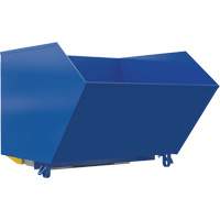 Conteneur autobasculeur robuste en style H, Acier, 1-1/2 vg³, Bleu GTA Hardware Inc