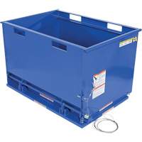 Contenant autobasculeur &agrave; fond ouvrant, Acier, 1 vg³, Bleu GTA Hardware Inc