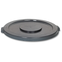 Round Brute&reg; Tops, Flat Lid, Plastic/Polyethylene, Fits Container Size: 15-5/8" Dia. GTA Hardware Inc