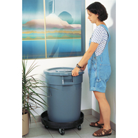 Socle roulant pour contenant &agrave; d&eacute;chets, Poly&eacute;thyl&egrave;ne, Noir GTA Hardware Inc