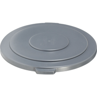 Round Brute&reg; Tops, Flat Lid, Plastic/Polyethylene, Fits Container Size: 26-1/2" Dia. GTA Hardware Inc