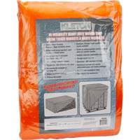 B&acirc;che tiss&eacute;e robuste haute visibilit&eacute;, Poly&eacute;thyl&egrave;ne, Vert/Orange, 16' x 20' x 12 mils GTA Hardware Inc