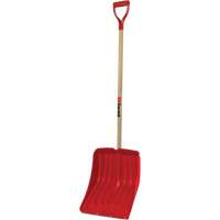 Alpine Snow Shovel, Polypropylene Blade, 13-9/10" Wide, D-Grip Handle, Wearstrip Included GTA Hardware Inc