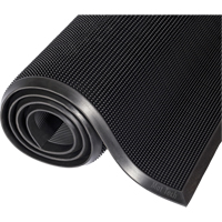 Tapis Mat-A-Dor, Caoutchouc, Grattoir Type, Motif Style pointe de doigt, 2' x 2-2/3', Noir GTA Hardware Inc