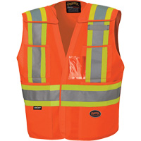 6930 Veste de s&eacute;curit&eacute; d&eacute;tachable &agrave; &eacute;paules tombantes, Orange haute visibilit&eacute;, Grand/T-Grand, Polyester GTA Hardware Inc