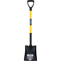 Square Point Shovel, Fibreglass, Tempered Steel Blade, D-Grip Handle, 32-1/2" Long GTA Hardware Inc