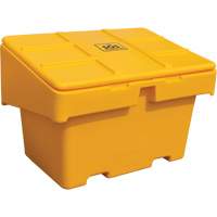 Salt Sand Container SOS, With Hasp, 48" x 33" x 34", 18.5 cu. Ft., Yellow GTA Hardware Inc