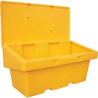 Contenants pour sel & sable SOS, Avec Moraillon, 72" x 36" x 36", 36 pi³, Jaune GTA Hardware Inc