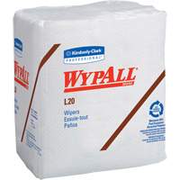 WypAll&reg; L20 Single-Use Towels, All-Purpose, 12-1/2" L x 12" W GTA Hardware Inc