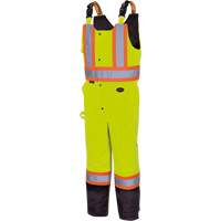 5041BB Pantalon &agrave; bretelles matelass&eacute; imperm&eacute;able, Polyester, Grand, Jaune lime haute visibilit&eacute; GTA Hardware Inc