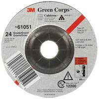 Green Corps Flexible Grinding Wheel, 5" x 1/4", 7/8" Arbor, Ceramic, Type 1 GTA Hardware Inc
