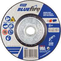 BlueFire&reg; XXL Grinding Wheel, 4-1/2" x 1/4", 5/8" Arbor, Ceramic Alumina, Type 27 GTA Hardware Inc