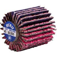 Mini-meule &agrave; lamelles filet&eacute;es, C&eacute;ramique d'alumine, Grain 40, 1" x 1" x 1/4"-20 GTA Hardware Inc