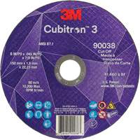 Cubitron 3 Cut-Off Wheel, 6" x 0.045", Type T27, Ceramic, 10200 RPM GTA Hardware Inc