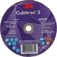 Cubitron 3 Cut-Off Wheel, 4" x 1/8", 3/8" Arbor, Type T1, Ceramic, 21000 RPM GTA Hardware Inc