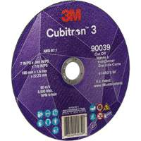 Meule &agrave; tronçonner Cubitron 3, 7" x 0,09", Arbre de 7/8", Type T27, C&eacute;ramique, 8500 Tr/min GTA Hardware Inc