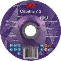 Cubitron™ 3 Cut-Off Wheel, 5" x 0.045", 7/8" Arbor, Type T27, Ceramic, 12250 RPM NY551 | GTA Hardware Inc