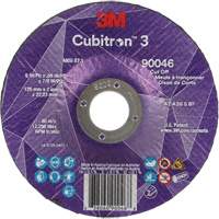 Meule &agrave; tronçonner Cubitron 3, 5" x 0,09", Arbre de 7/8", Type T27, C&eacute;ramique, 12250 Tr/min GTA Hardware Inc