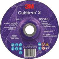Cubitron 3 Cut-Off Wheel, 6" x 0.045", 7/8" Arbor, Type T27, Ceramic, 10200 RPM GTA Hardware Inc