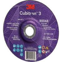 Cubitron 3 Cut-Off Wheel, 6" x 0.045", 7/8" Arbor, Type T27, Ceramic, 10200 RPM GTA Hardware Inc