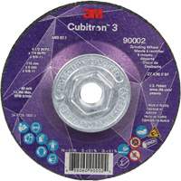 Cubitron 3 Depressed Centre Grinding Wheel, 4-1/2" x 1/4", 5/8"-11 Arbor, Ceramic, Type T27 GTA Hardware Inc