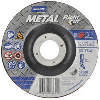 Metal RightCut Right Angle Cut-Off Wheel, 4-1/2" x 0.045", 7/8" Arbor, Type 27, Aluminum Oxide, 13580 RPM GTA Hardware Inc