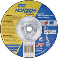 NorZon Plus SGZ Right Angle Cut-Off Wheel, 7" x 1/8", 5/8"-11 Arbor, Type 27/42, Ceramic Alumina, 8600 RPM GTA Hardware Inc