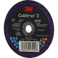 Cubitron 3 Cut-Off Wheel, 3" x 0.063", 3/8" Arbor, Ceramic GTA Hardware Inc