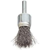 Brosse &agrave; fils cr&ecirc;p&eacute;s avec moyeu, 3/4", Fils 0,006", Tige 1/4" GTA Hardware Inc