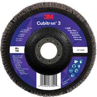 Cubitron 3 Conical  Flap Disc 1169F, 5" x 7/8", Type T29, 80+ Grit, Ceramic GTA Hardware Inc