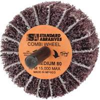 Standard Abrasives Buff and Blend Combi-Wheel 898001, 2" Dia. x 1" W, 1/4" Arbor, Aluminum Oxide GTA Hardware Inc
