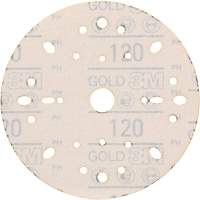 Disque abrasif dor&eacute; Hookit, dia 6", Grain 120, Oxyde d'aluminium, Poids C GTA Hardware Inc
