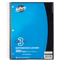 3 Subject Spiral Notebook GTA Hardware Inc