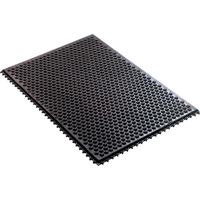 Syst&egrave;me de tapis anti-fatigue emboîtable en caoutchouc conducteur, Caoutchouc, 2' la c, 3' lo, 1/2" &eacute;paisseur, Noir GTA Hardware Inc