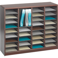 Casier &agrave; compartiments E-Z Stor pour documentation, Stationnaire, 36 fentes, Bois, 40" la x 3/4" p x 32-1/2" h GTA Hardware Inc