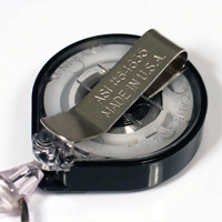 Retractable Mini-Bak&reg; ID Badge Holders, Plastic, 36" Cable, Belt Clip Attachment GTA Hardware Inc
