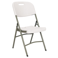 Folding Chairs, Polyethylene, White, 350 lbs. Weight Capacity GTA Hardware Inc