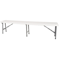 Folding Bench, Polyethylene, 72" L x 12" W x 17" H GTA Hardware Inc