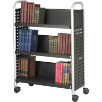 Scoot Book Carts, 200 lbs. Capacity, Black, 14-1/4" D x 33" L x 44-1/4" H, Steel GTA Hardware Inc