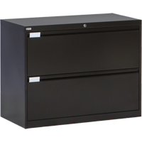 Classeur lat&eacute;ral, Acier, 2 tiroirs, 36" la x 18" p x 27-7/8" h, Noir GTA Hardware Inc