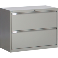 Classeur lat&eacute;ral, Acier, 2 tiroirs, 36" la x 18" p x 27-7/8" h, Gris GTA Hardware Inc