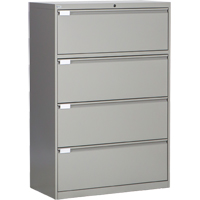 Classeur lat&eacute;ral, Acier, 4 tiroirs, 36" la x 18" p x 53-3/8" h, Gris GTA Hardware Inc