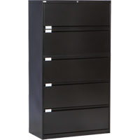 Classeur lat&eacute;ral, Acier, 5 tiroirs, 36" la x 18" p x 65-1/2" h, Noir GTA Hardware Inc